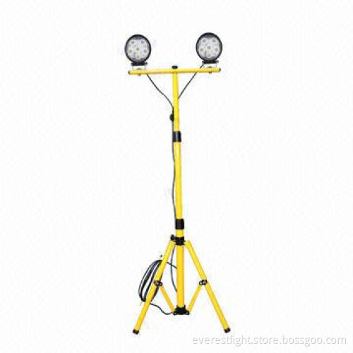 Dual-head 6x3W Industrial Mobile Construction Light, DC and DC as Optional